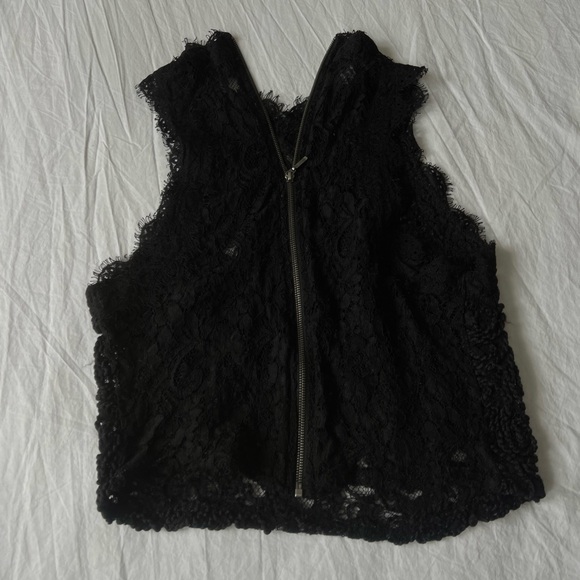 black Zara lacy top size S - Picture 3 of 4